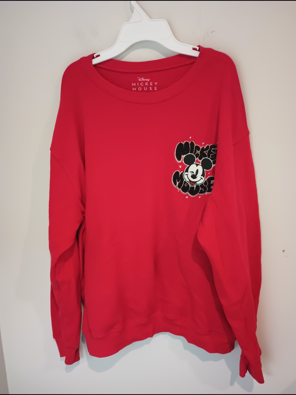 Disney Red Mickey Mouse Pocket Graphic Sweatshirt